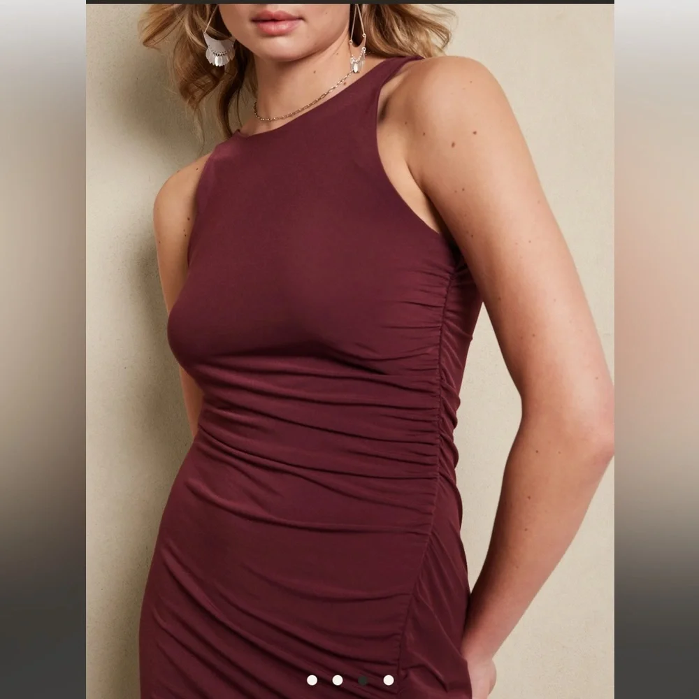NWT Banana Republic Rouched Midi Dress - Picture 3 of 4